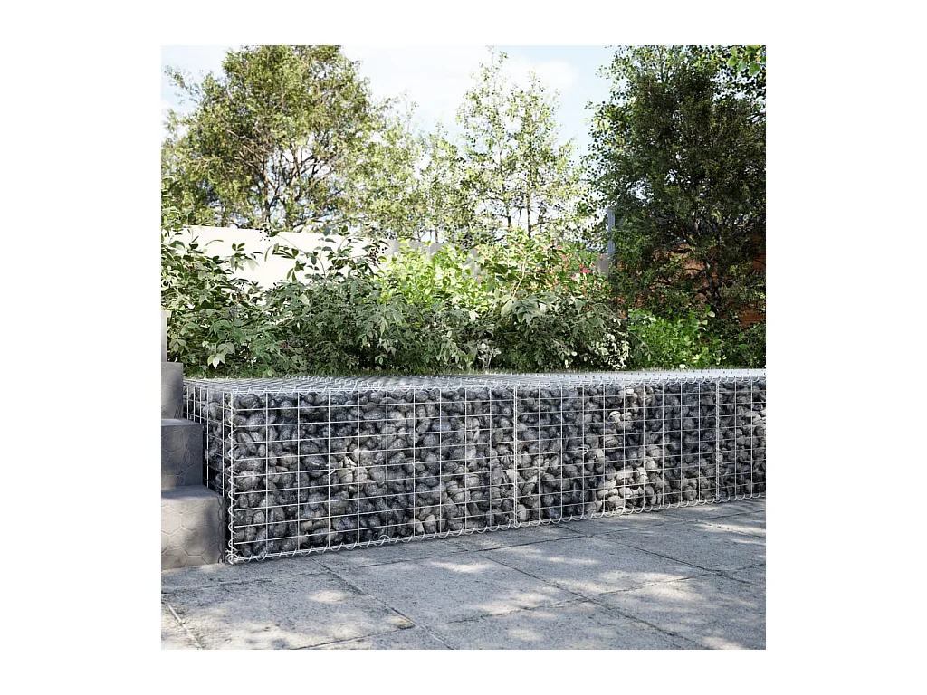 Panier gabion avec couvercle 200x100x50 cm fer galvanisé