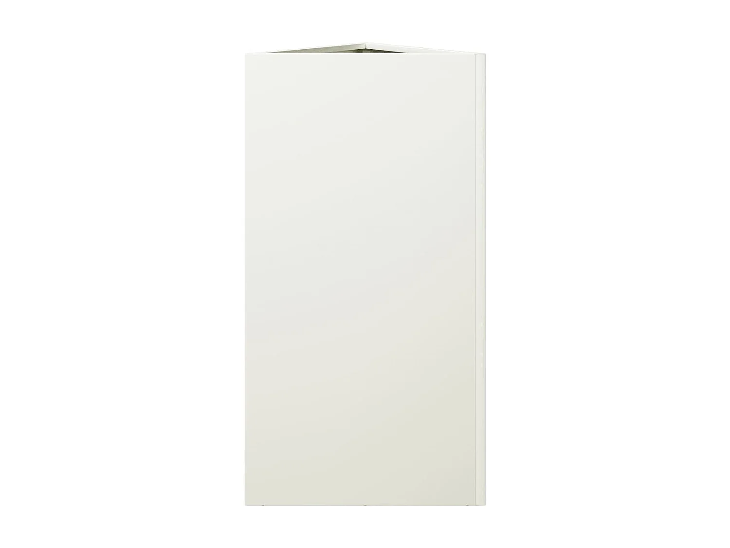 Jardinières 2 pcs blanc triangulaire 40x34,5x70 cm acier