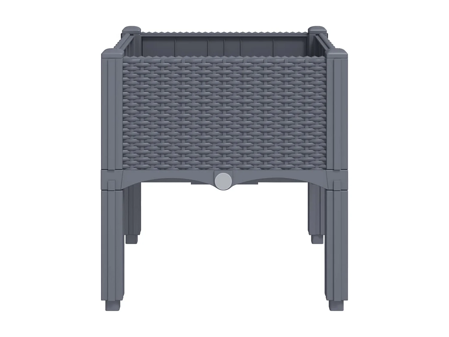 Fioriera da Giardino con Gambe Grigio Blu 40x40x42 cm in PP