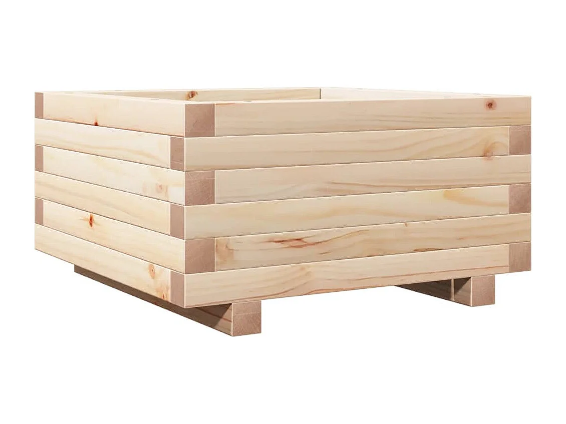 Pflanzkübel 50x50x26,5 cm Massivholz Kiefer