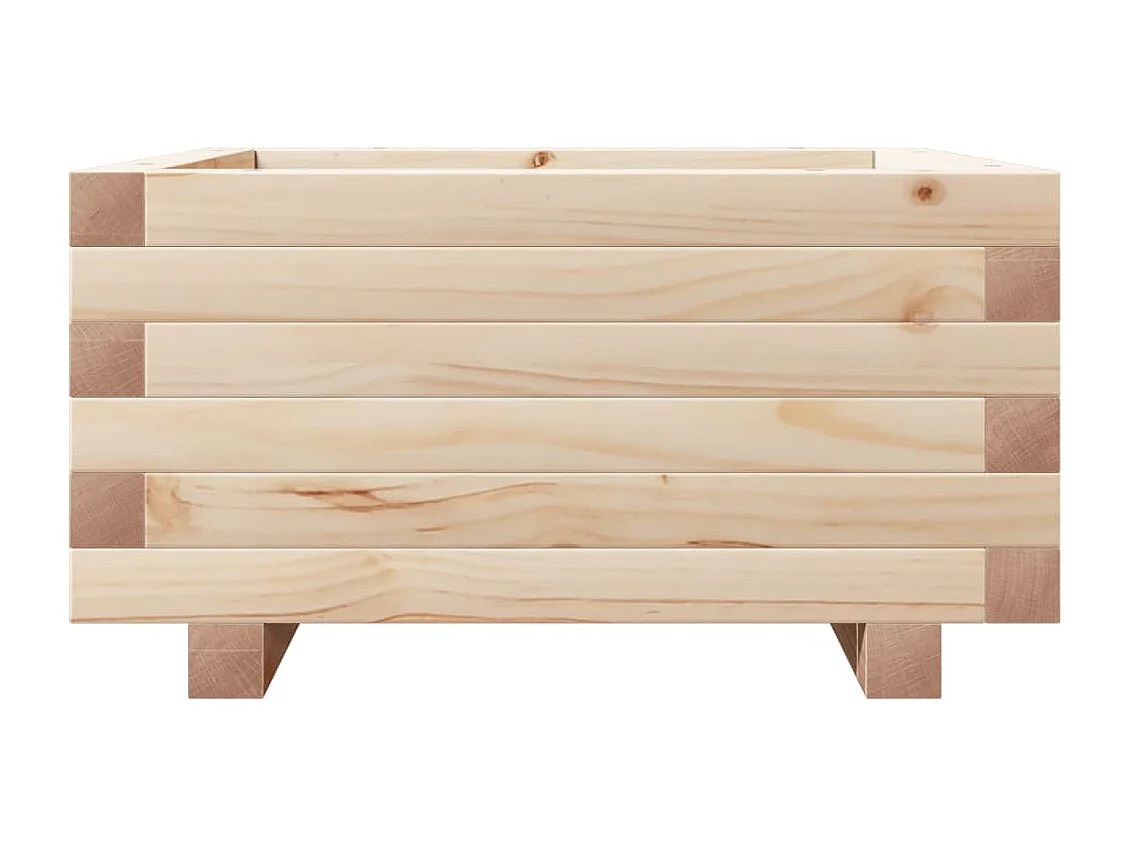 Pflanzkübel 50x50x26,5 cm Massivholz Kiefer