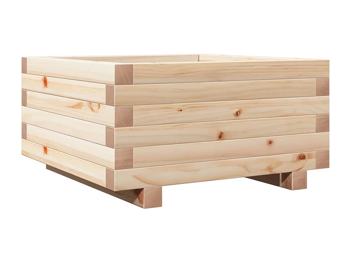 Pflanzkübel 50x50x26,5 cm Massivholz Kiefer