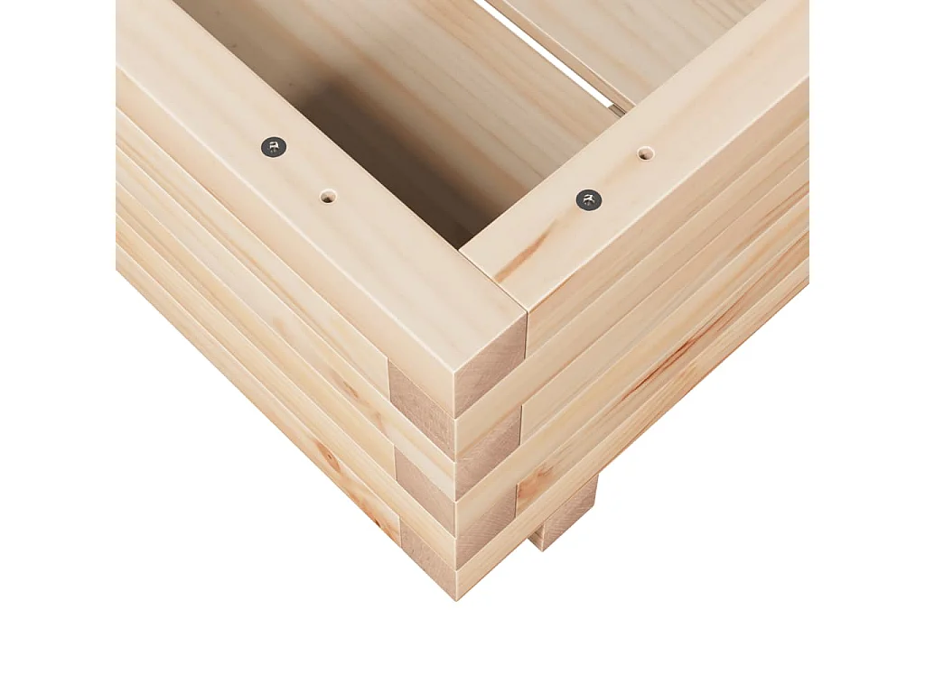 Pflanzkübel 50x50x26,5 cm Massivholz Kiefer