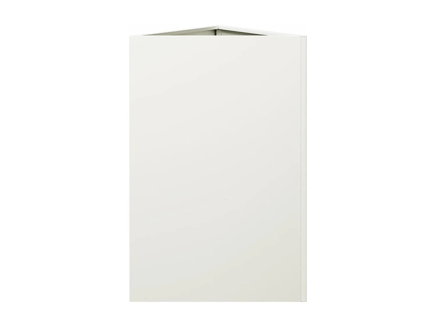 Fioriere 2 pz Bianche Triangolari 50x43x75 cm in Acciaio