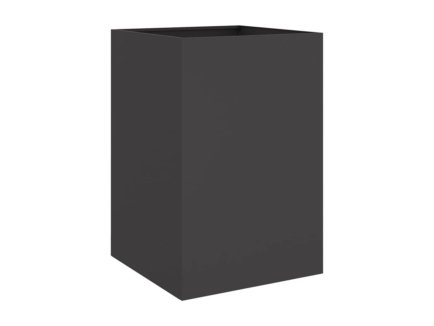 Pflanzkübel Schwarz 52x48x75 cm Stahl