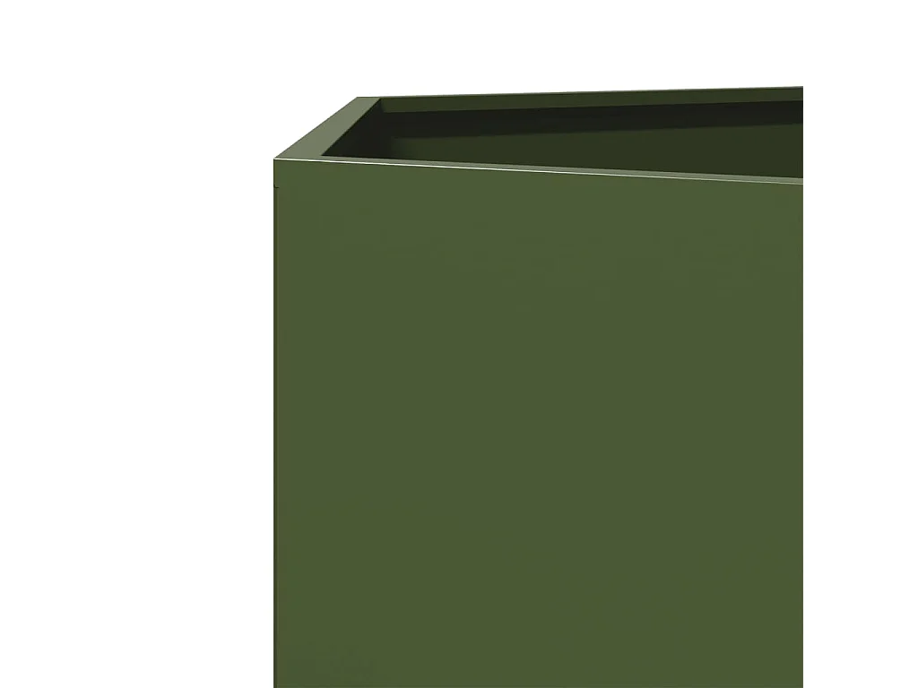 Jardinière vert olive hexagone 69x60x45 cm acier