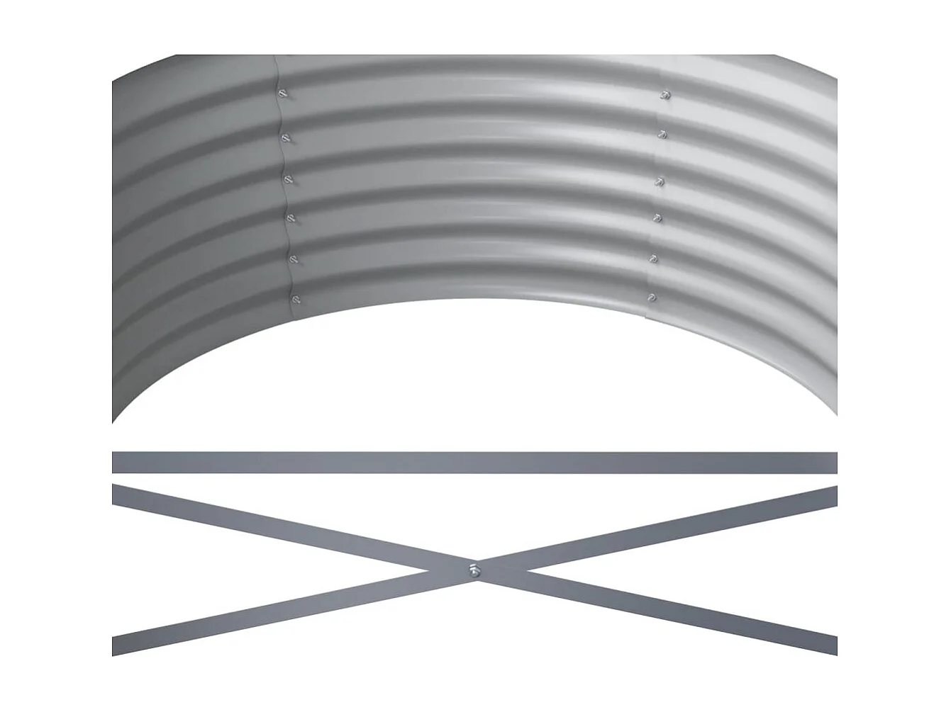 Lit surélevé de jardin Acier enduit de poudre 620x80x36 cm Vert