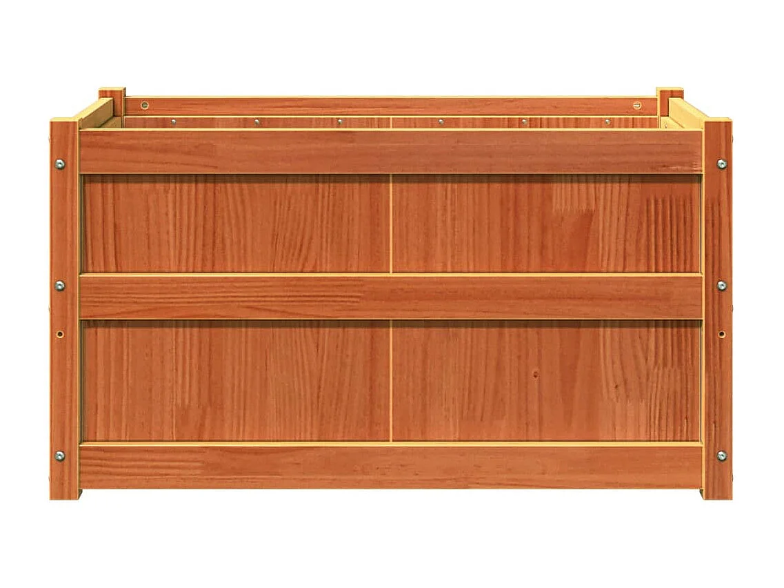 Plantenbak 90x50x50 cm massief grenenhout wasbruin
