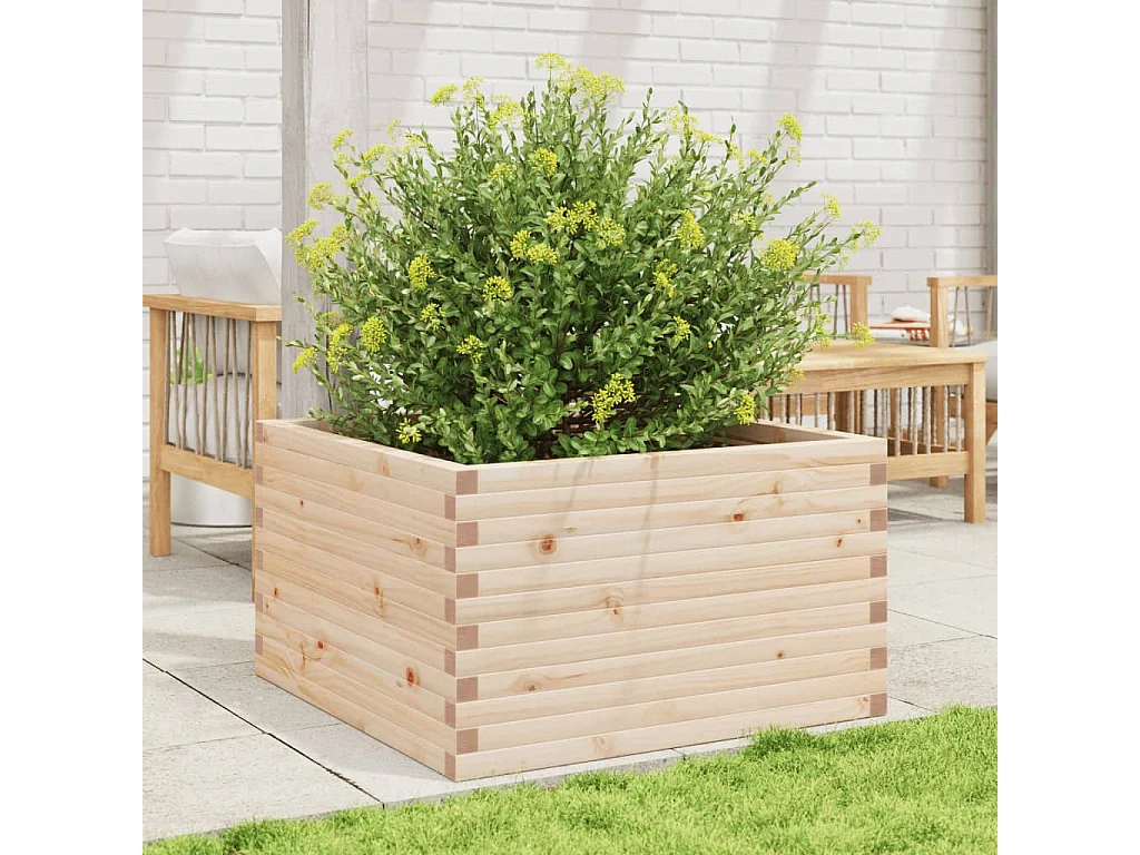 Plantenbak 80x80x46 cm massief grenenhout