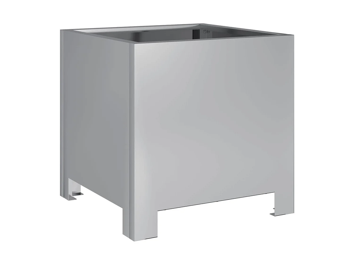 Jardinières 2 pcs 30x30x30 cm acier galvanisé