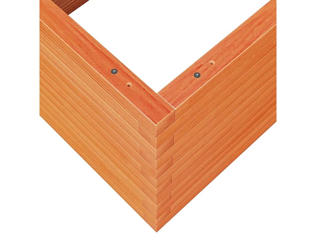 Jardinière cire marron 110x60x45,5 cm bois de pin massif