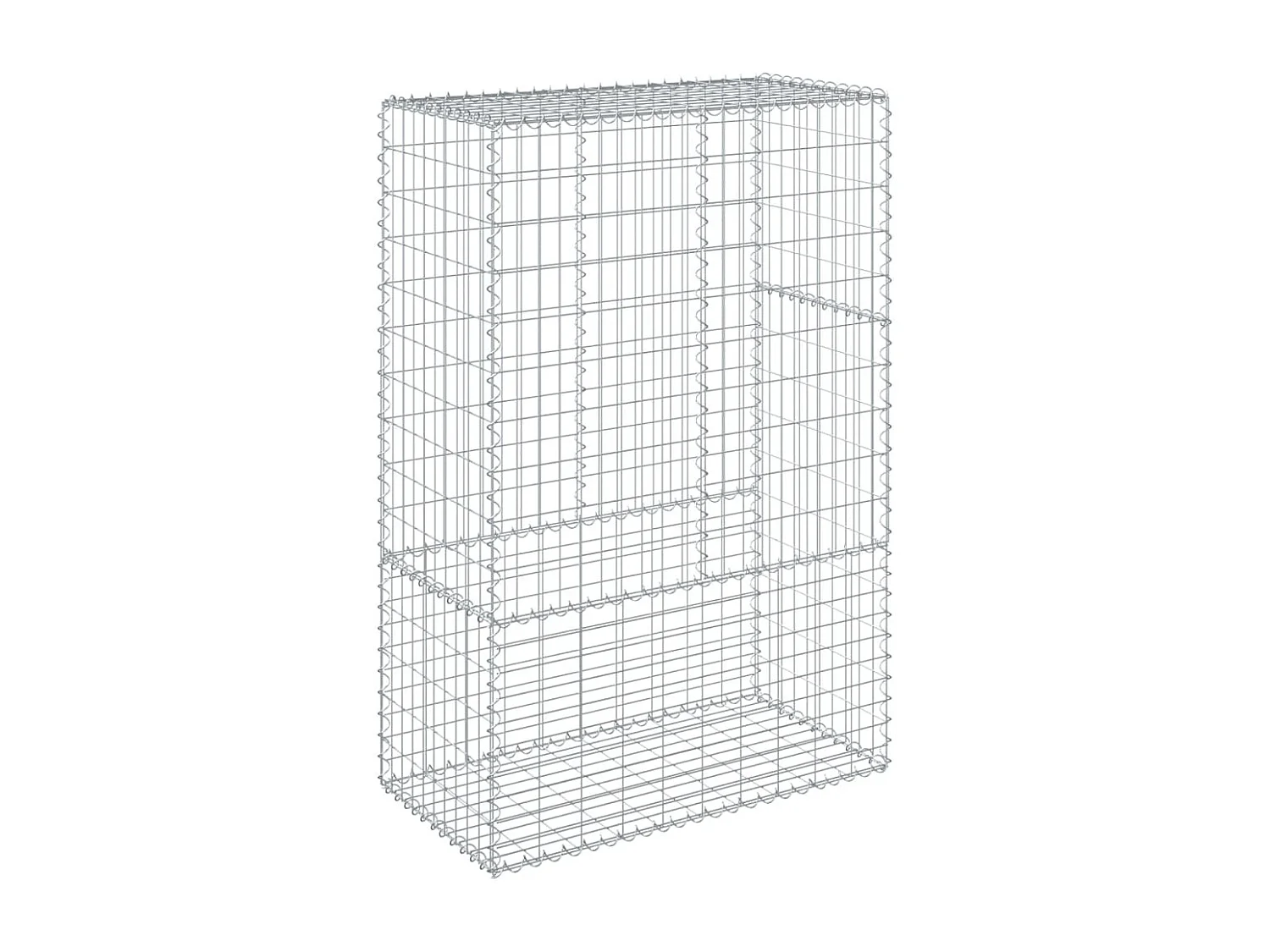 Cesto gabião com cobertura 100x50x150 cm ferro galvanizado