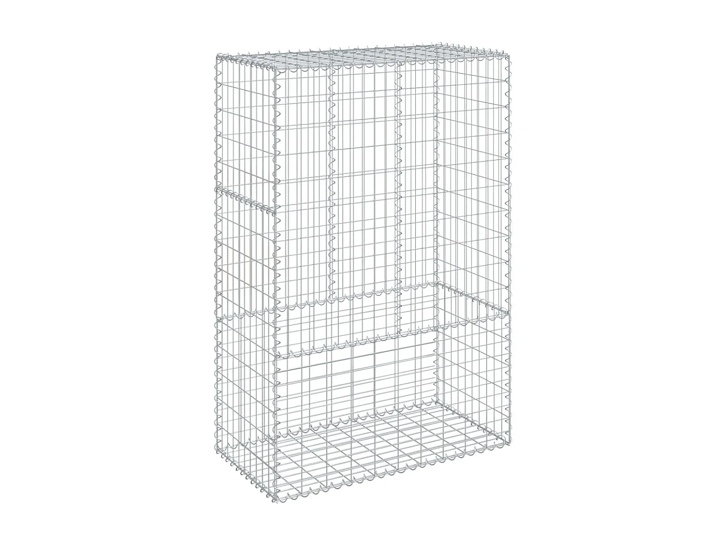 Panier gabion avec couvercle 100x50x150 cm fer galvanisé