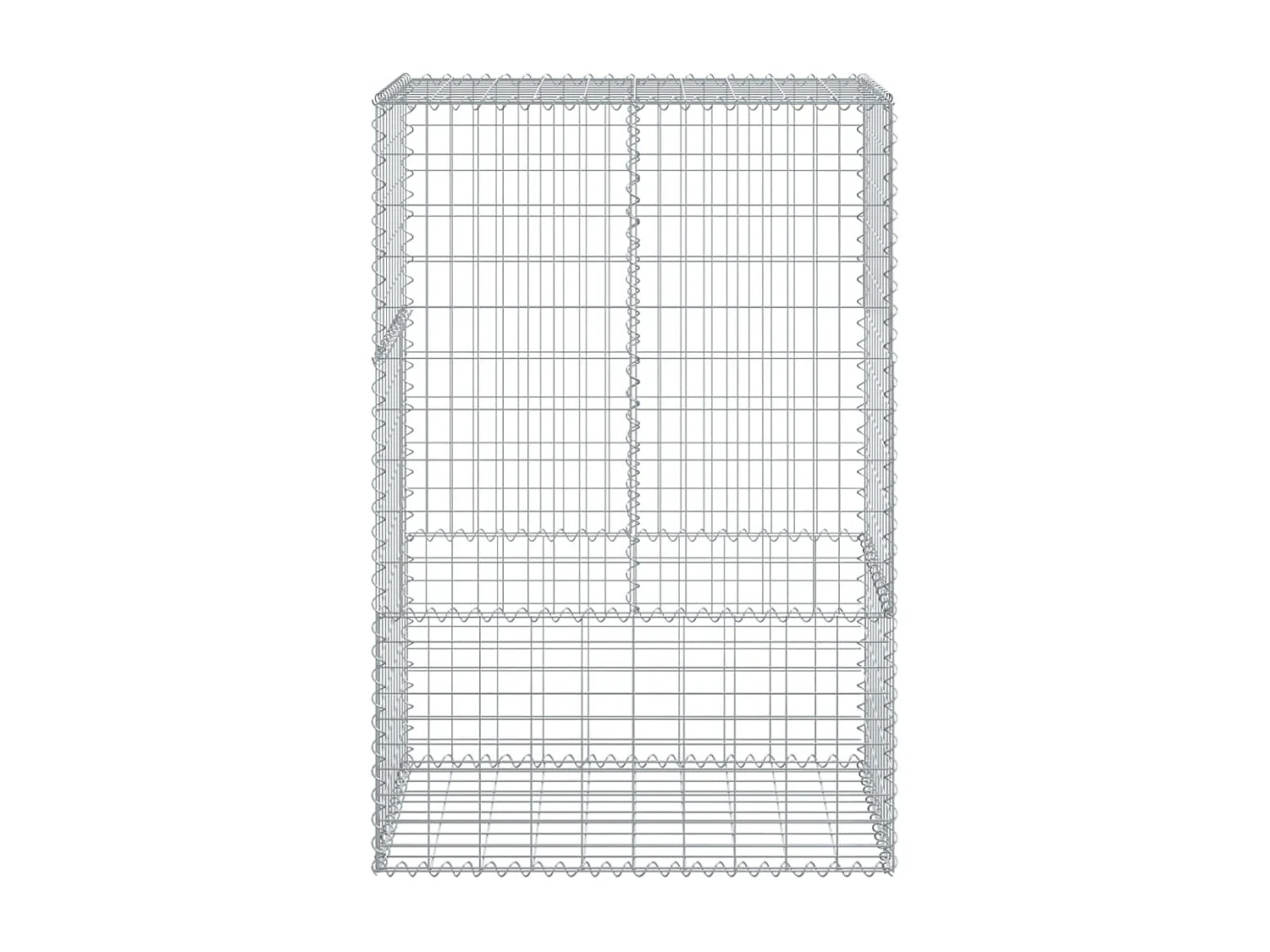 Panier gabion avec couvercle 100x50x150 cm fer galvanisé