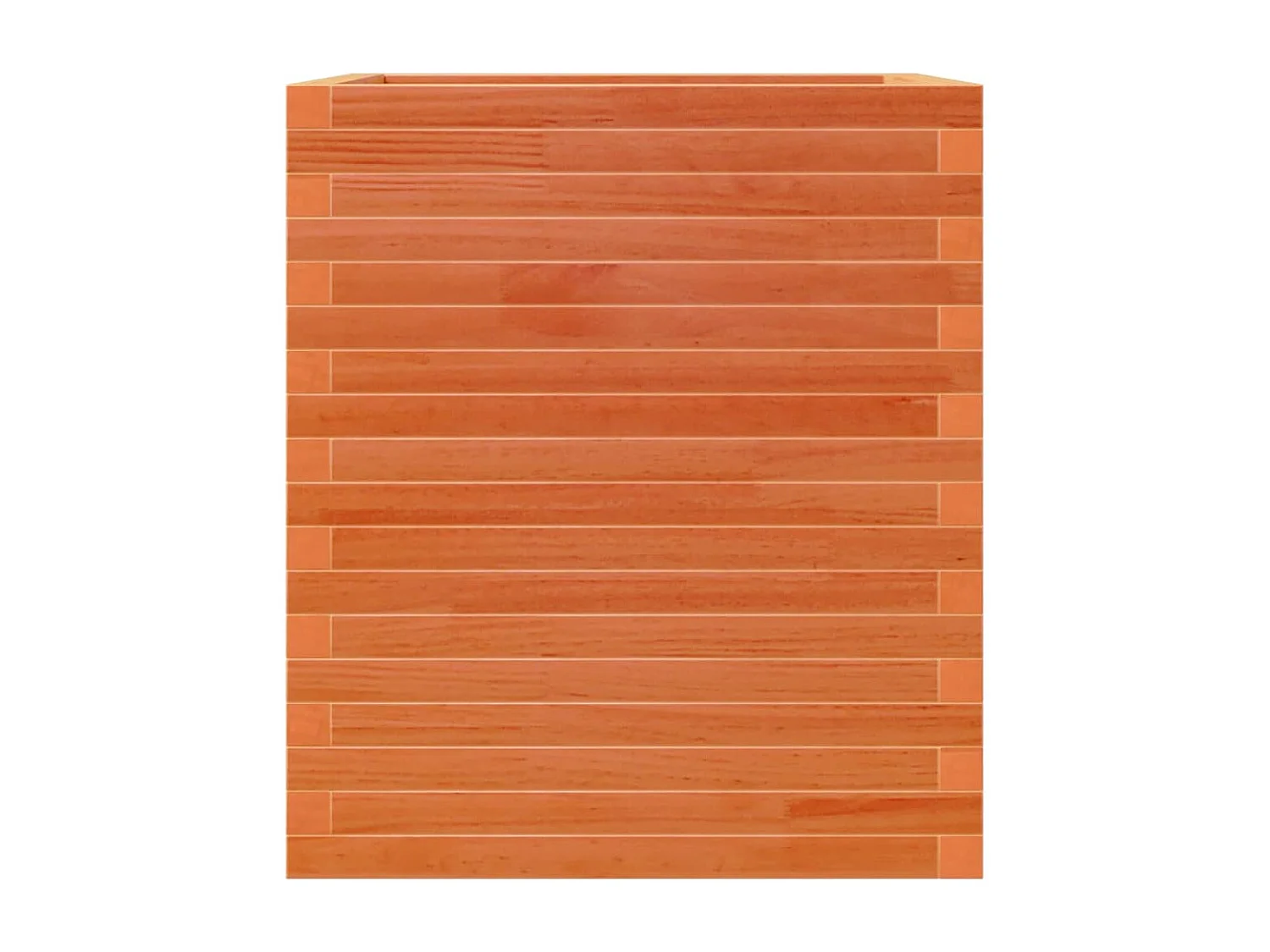 Jardinière cire marron 60x60x68,5 cm bois de pin massif