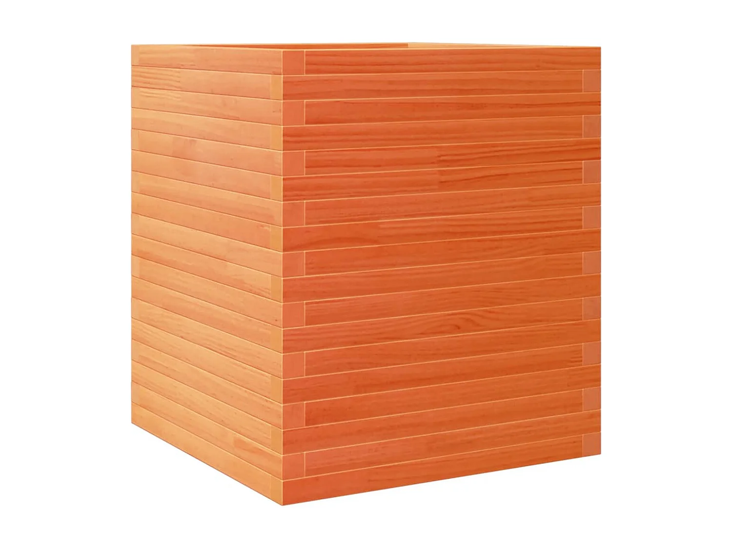 Jardinière cire marron 60x60x68,5 cm bois de pin massif