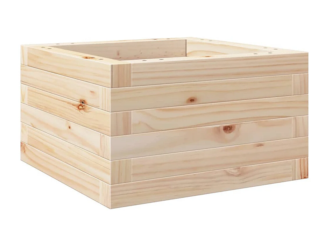 Fioriera da Giardino 40x40x23 cm in Legno Massello di Pino
