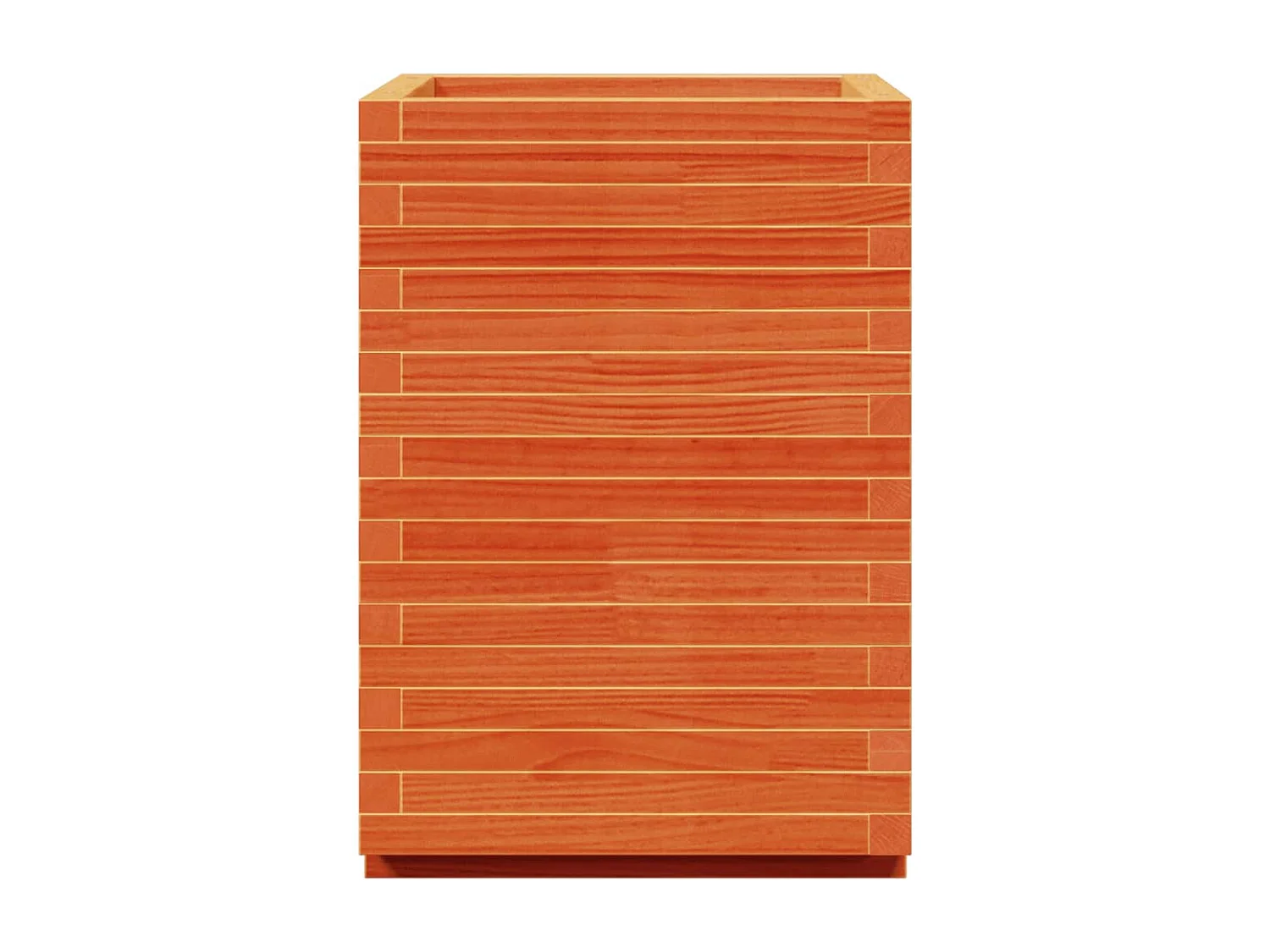 Pflanzkübel Wachsbraun 50x50x72,5 cm Massivholz Kiefer