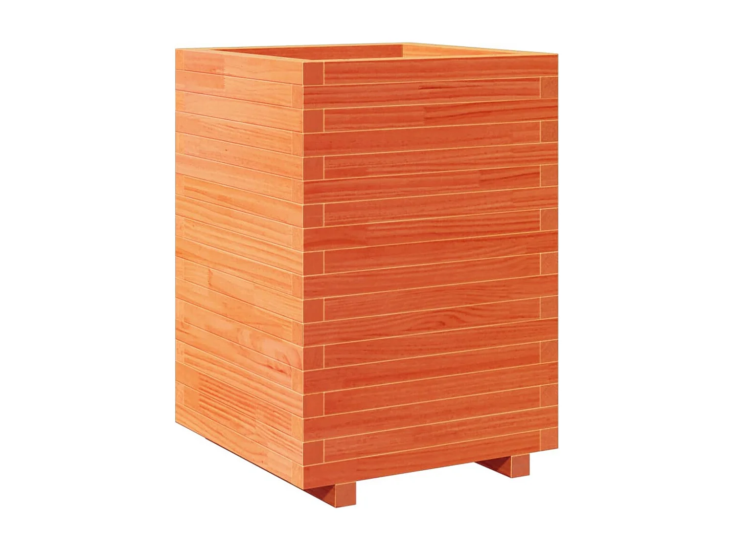 Pflanzkübel Wachsbraun 50x50x72,5 cm Massivholz Kiefer