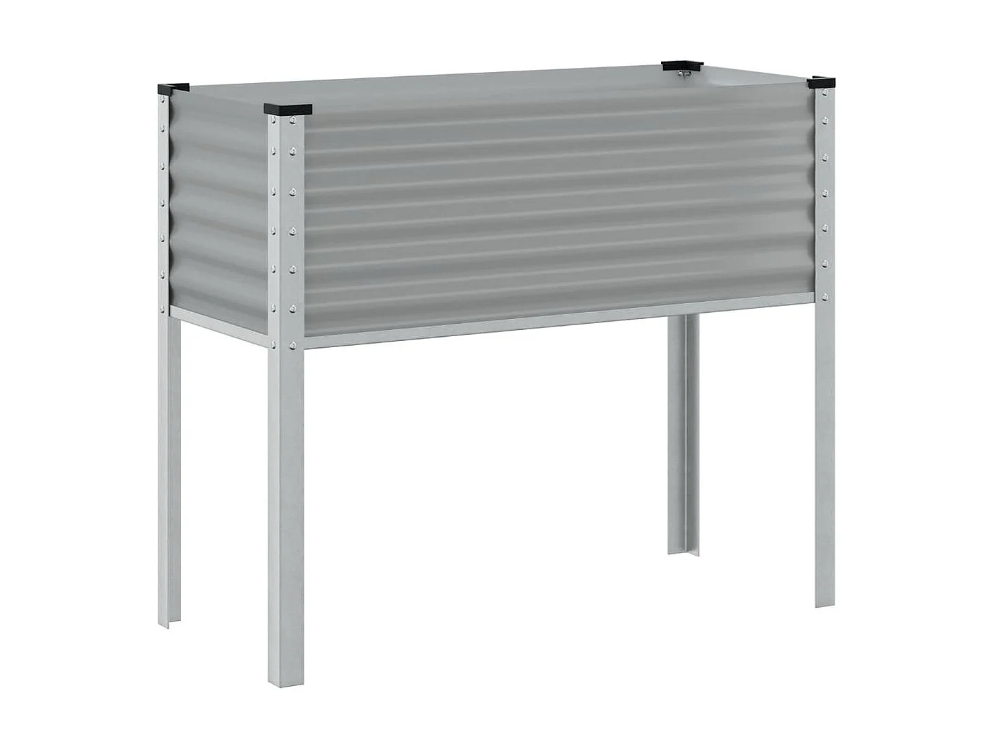 Vaso/floreira de jardim 100x41x90 cm aço cinzento