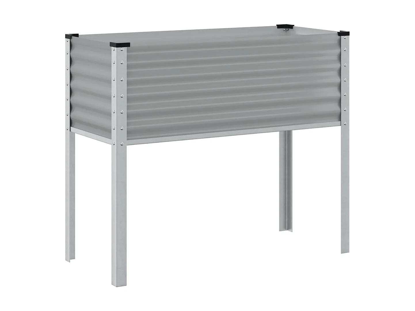 Jardinière gris 100x41x90 cm acier