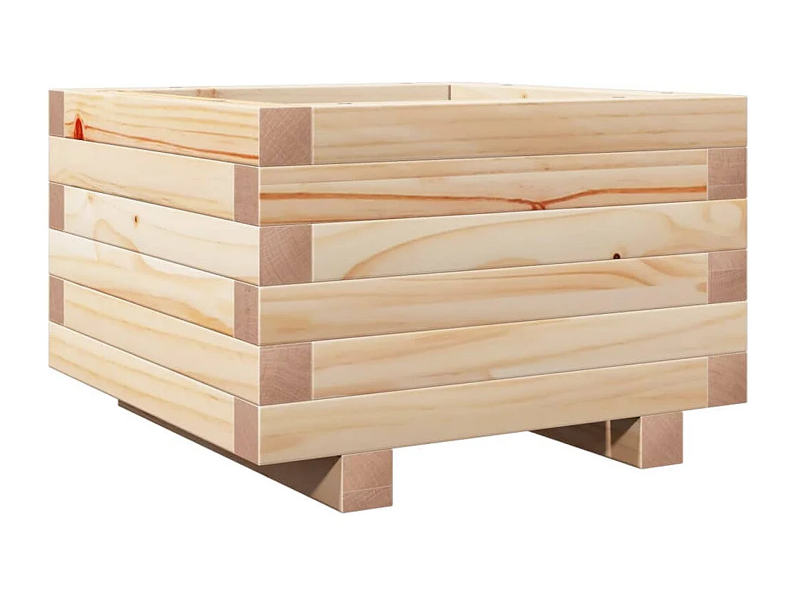 Jardinière 40x40x26,5 cm bois de pin massif