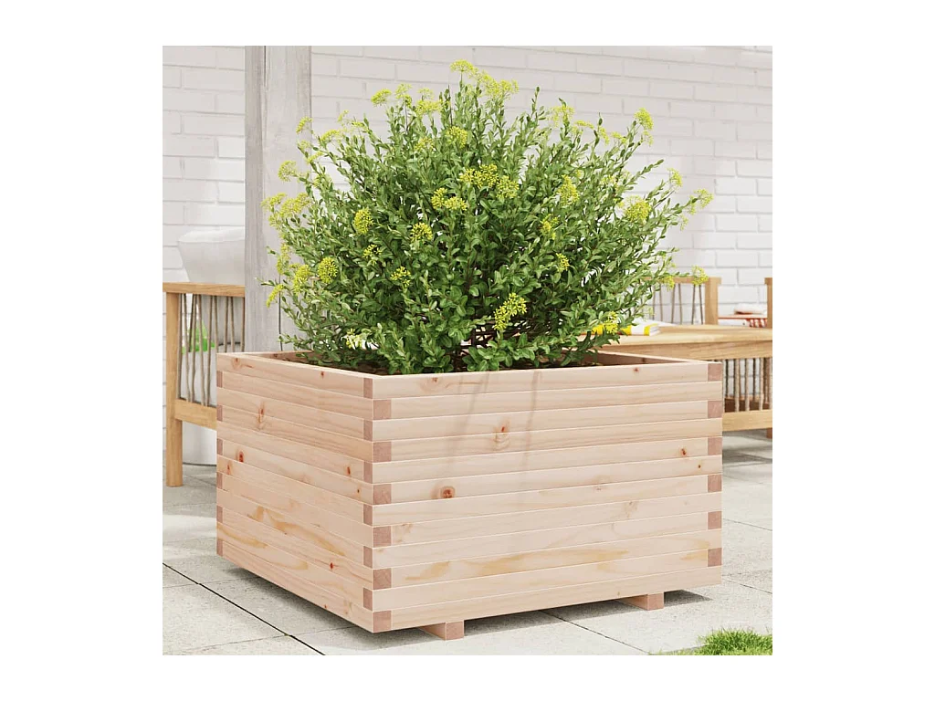 Plantenbak 80x80x49,5 cm massief grenenhout
