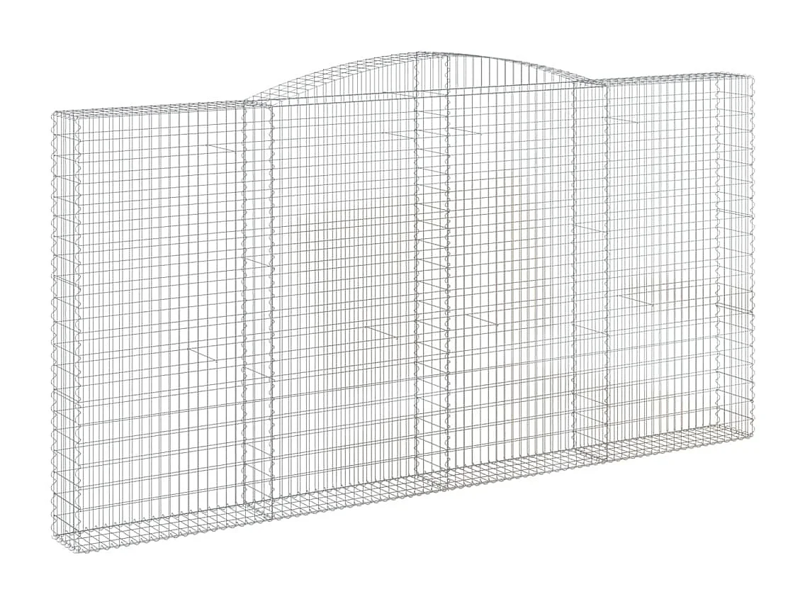 Paniers à gabions arqués 8 pcs 400x30x200/220 cm Fer galvanisé