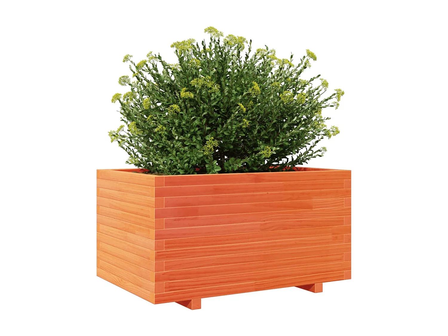 Jardinière cire marron 90x60x49,5 cm bois de pin massif