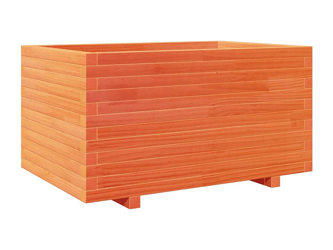 Jardinière cire marron 90x60x49,5 cm bois de pin massif
