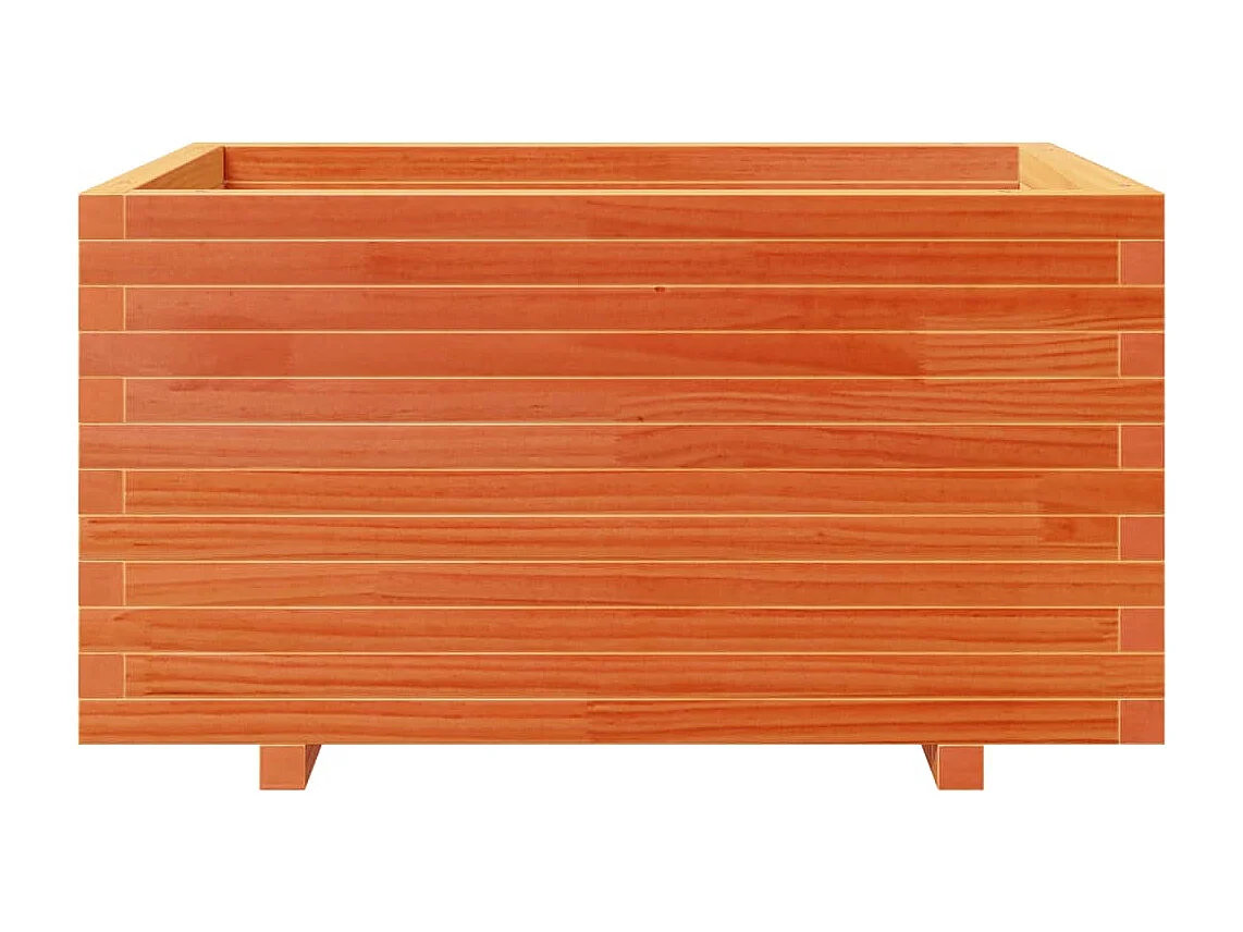 Jardinière cire marron 90x60x49,5 cm bois de pin massif