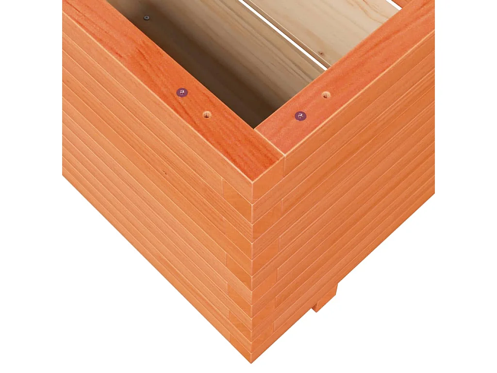 Jardinière cire marron 90x60x49,5 cm bois de pin massif