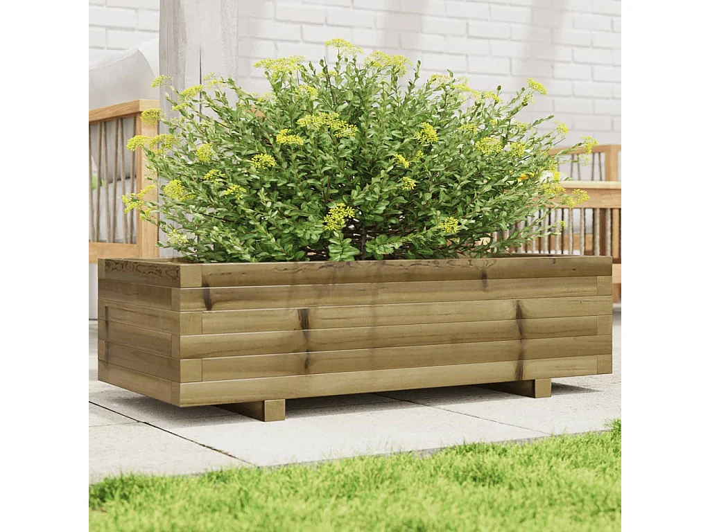 Jardinière 90x40x26,5 cm bois de pin imprégné