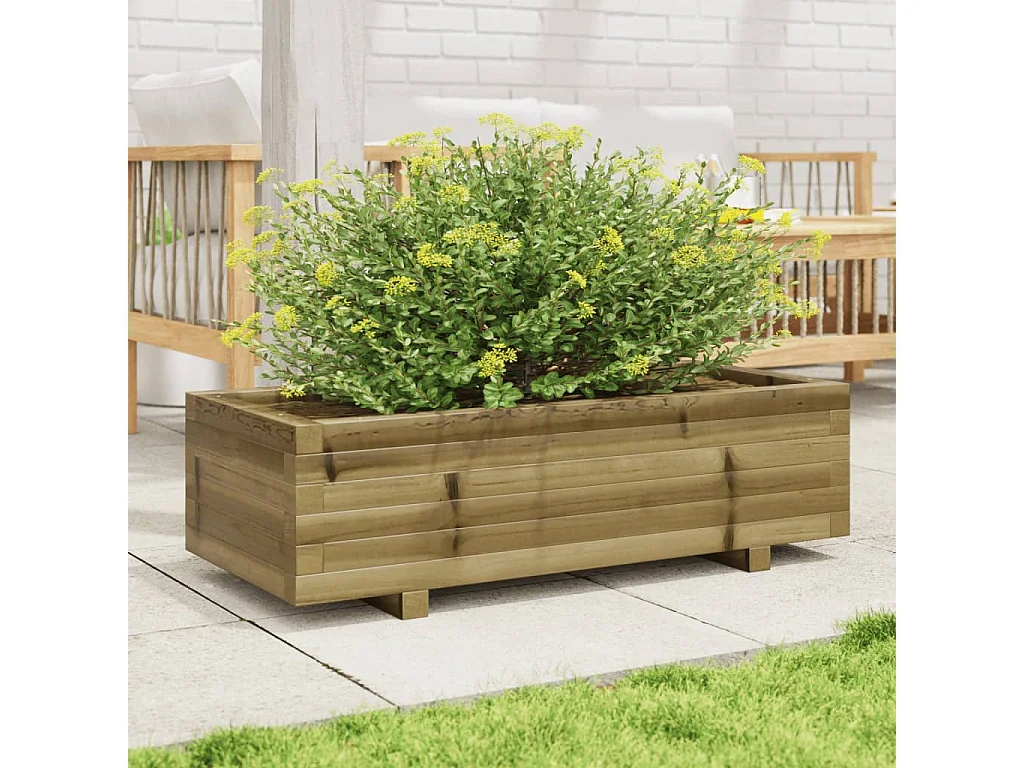 Jardinière 90x40x26,5 cm bois de pin imprégné