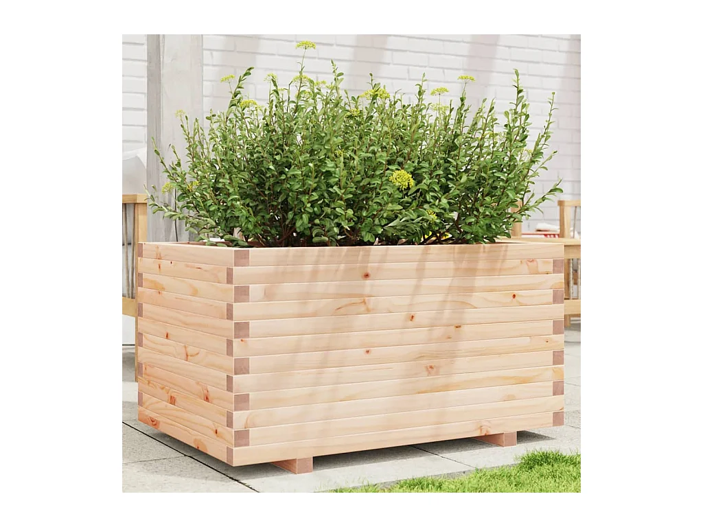 Jardinière 90x60x49,5 cm bois de pin massif