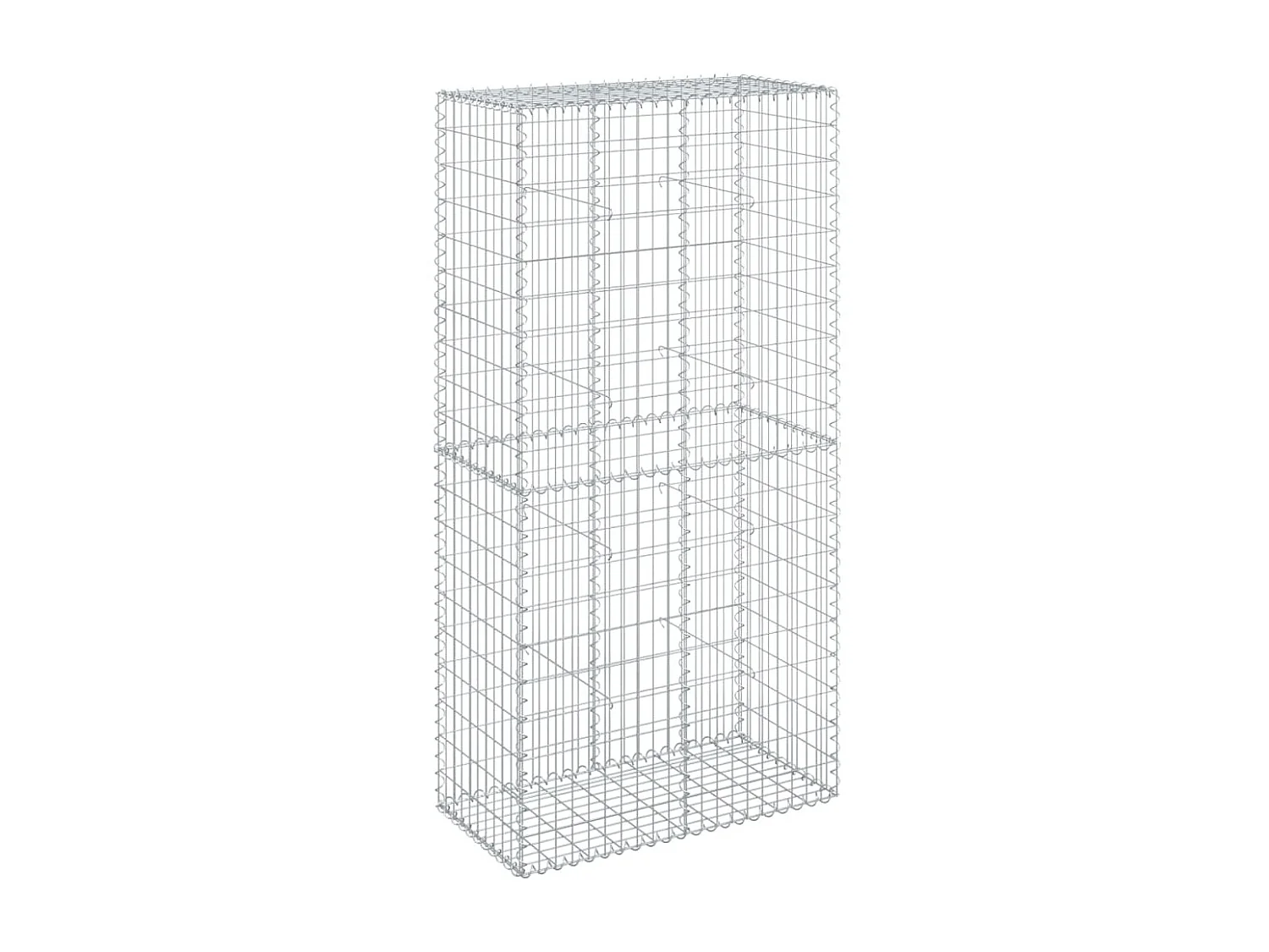 Panier gabion avec couvercle 100x50x200 cm fer galvanisé