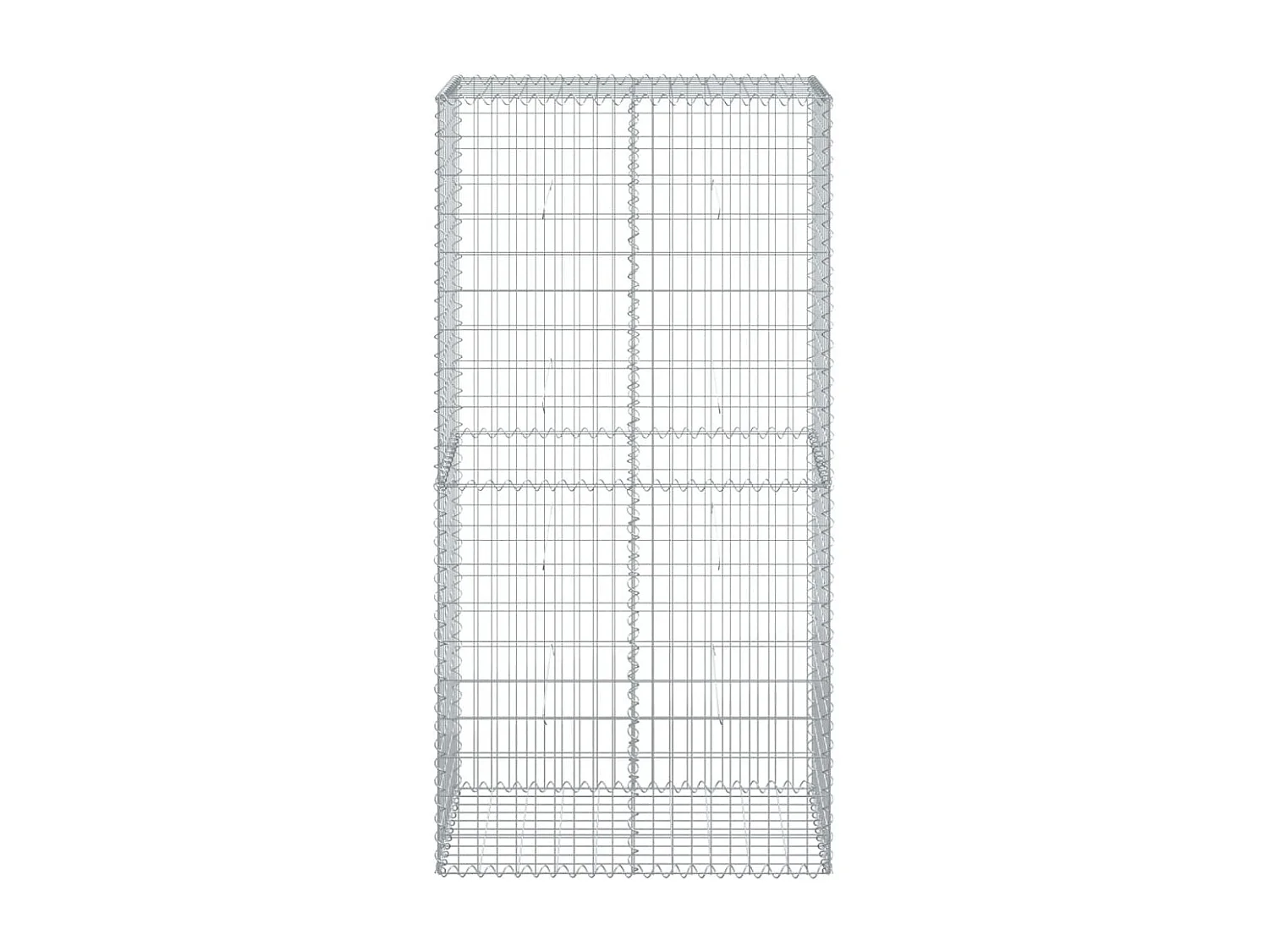 Panier gabion avec couvercle 100x50x200 cm fer galvanisé