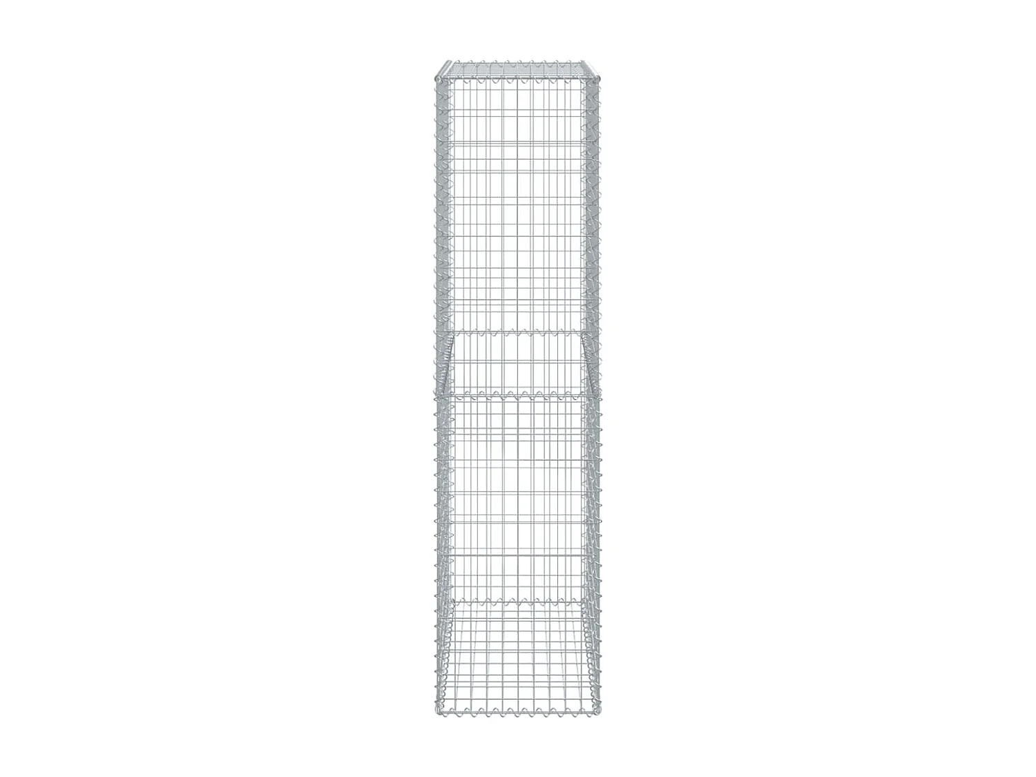 Panier gabion avec couvercle 100x50x200 cm fer galvanisé