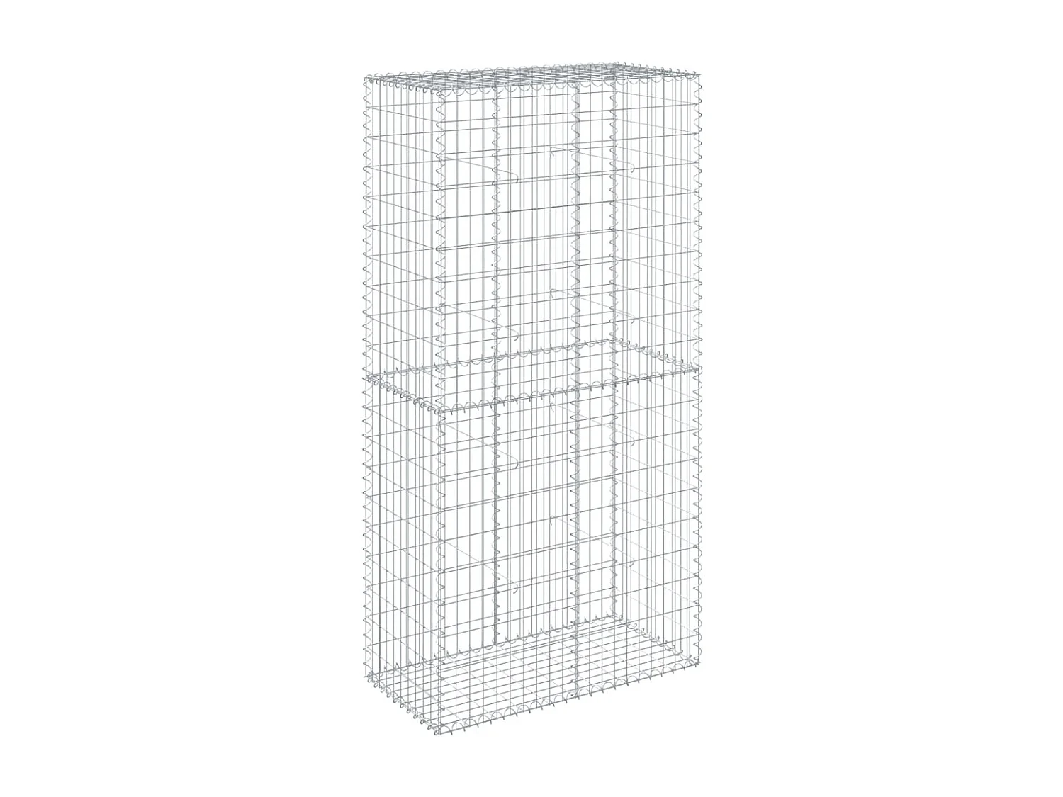 Panier gabion avec couvercle 100x50x200 cm fer galvanisé