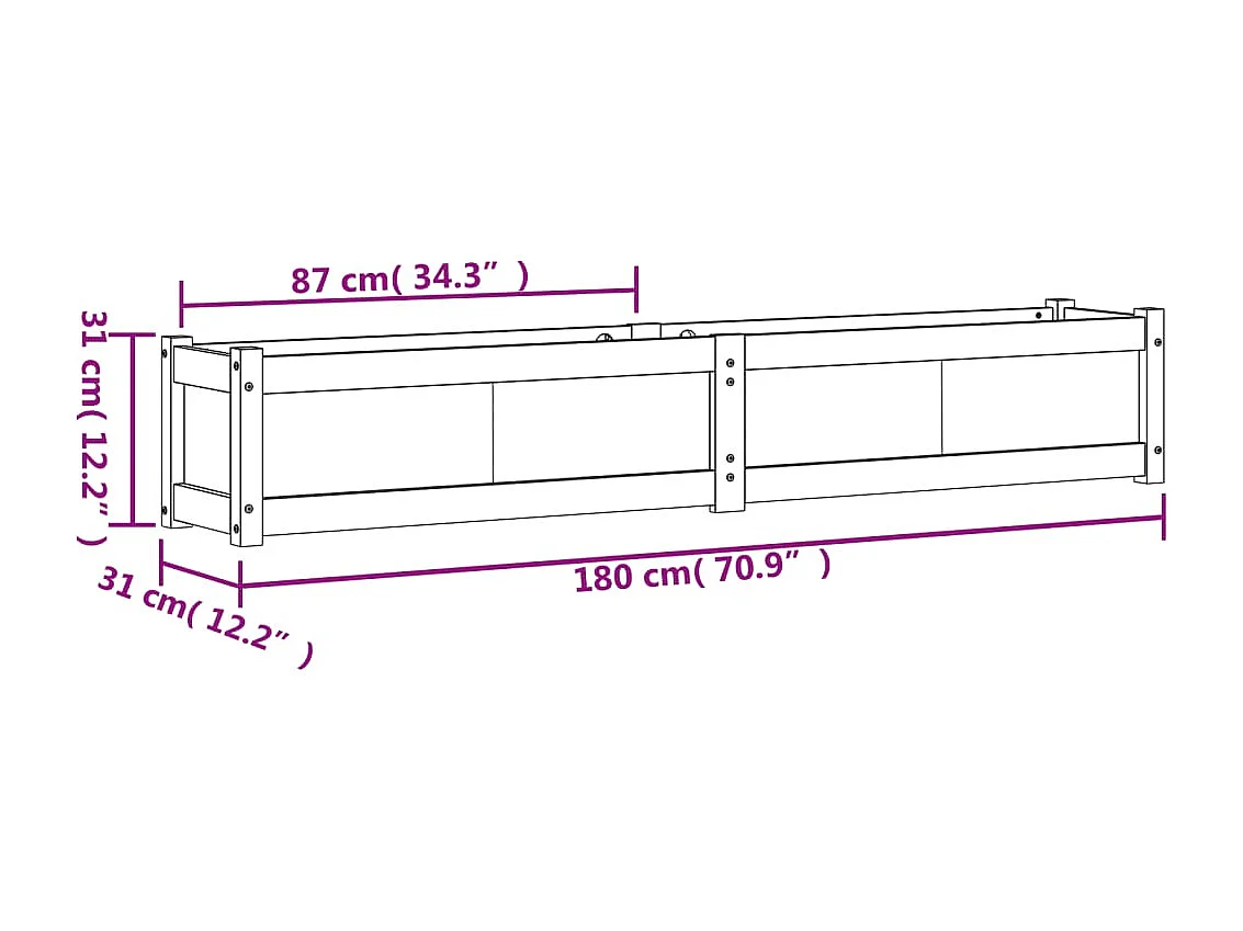 Jardinières 2 pcs cire marron bois de pin massif