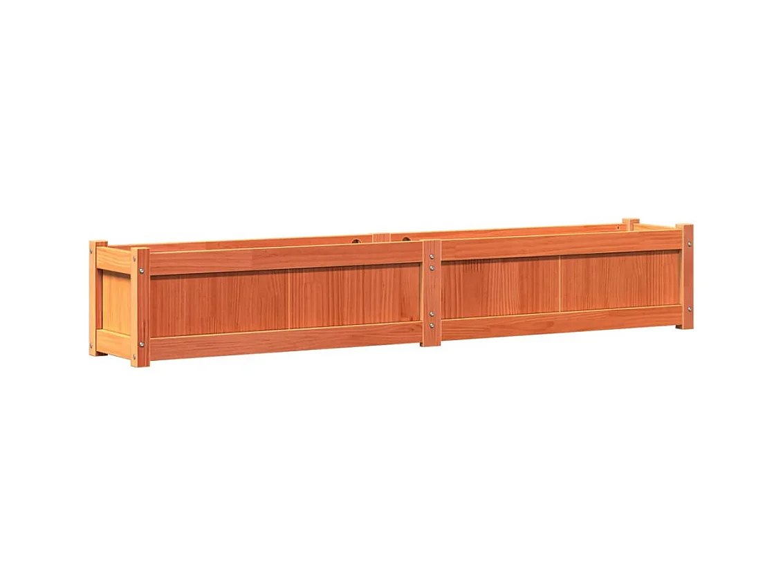 Pflanzkübel 2 Stk. Wachsbraun Massivholz Kiefer