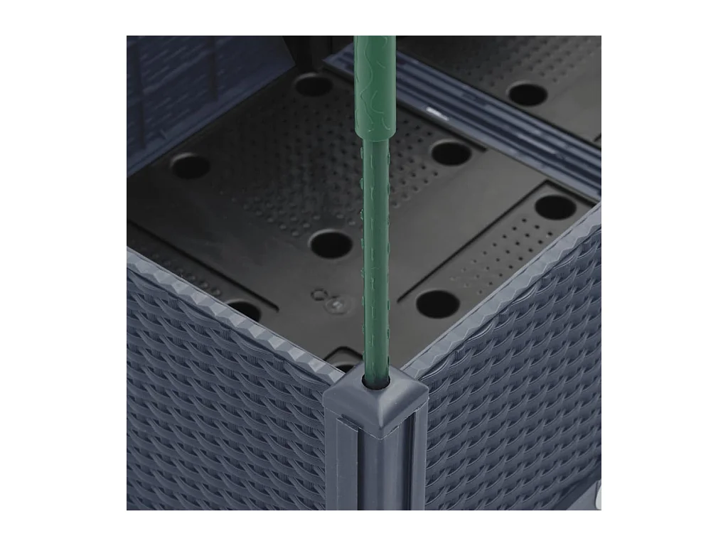 Jardinière avec treillis bleu gris 160x120x142,5 cm PP