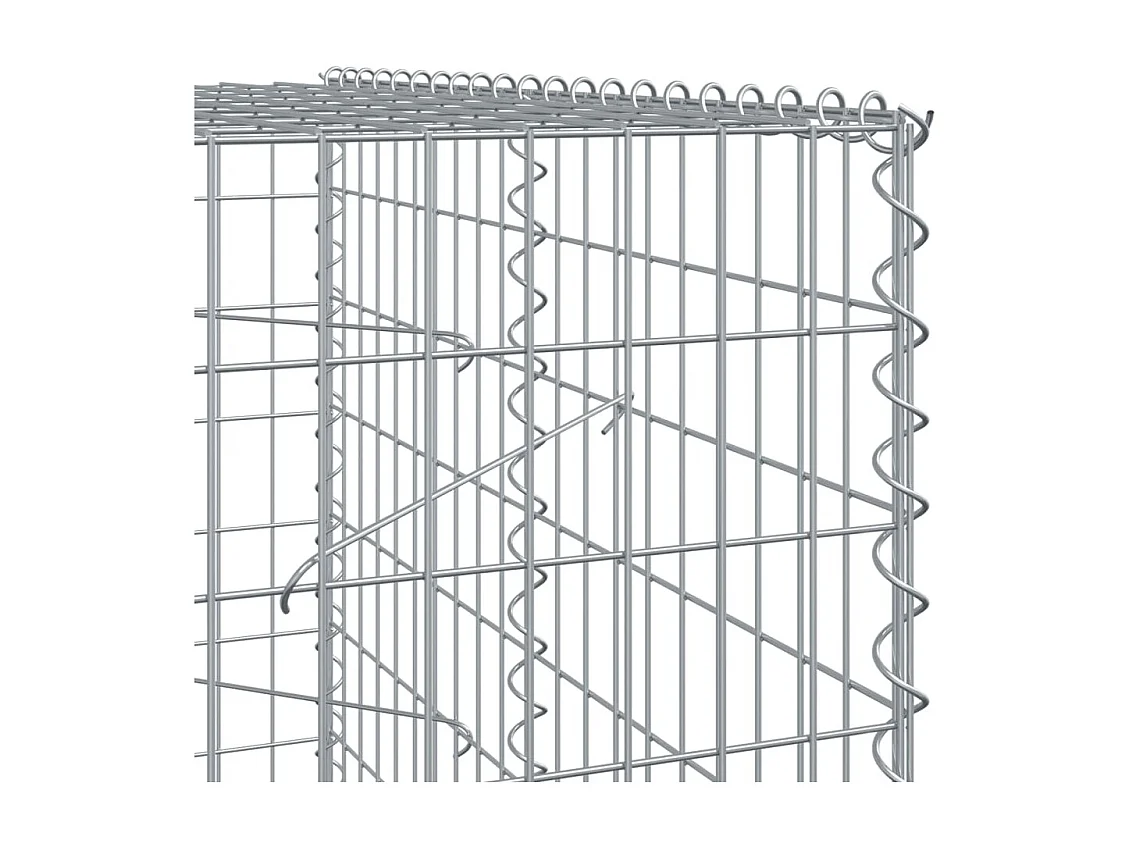 Cesto gabião com cobertura 700x100x200 cm ferro galvanizado
