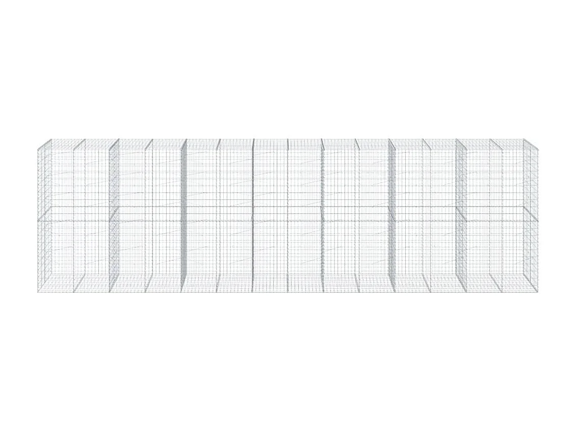 Cesto gabião com cobertura 700x100x200 cm ferro galvanizado