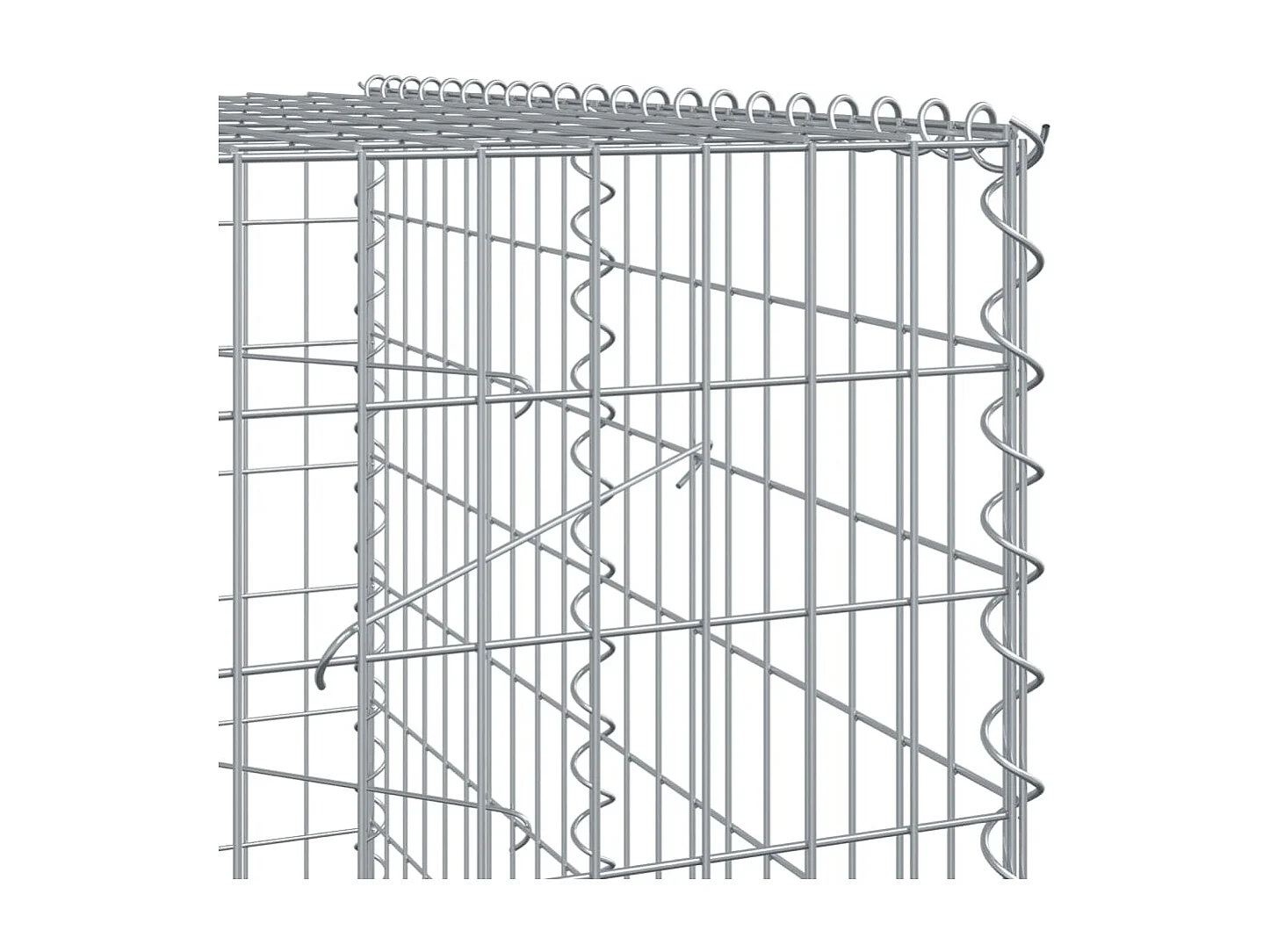 Cesto gabião com cobertura 700x100x200 cm ferro galvanizado