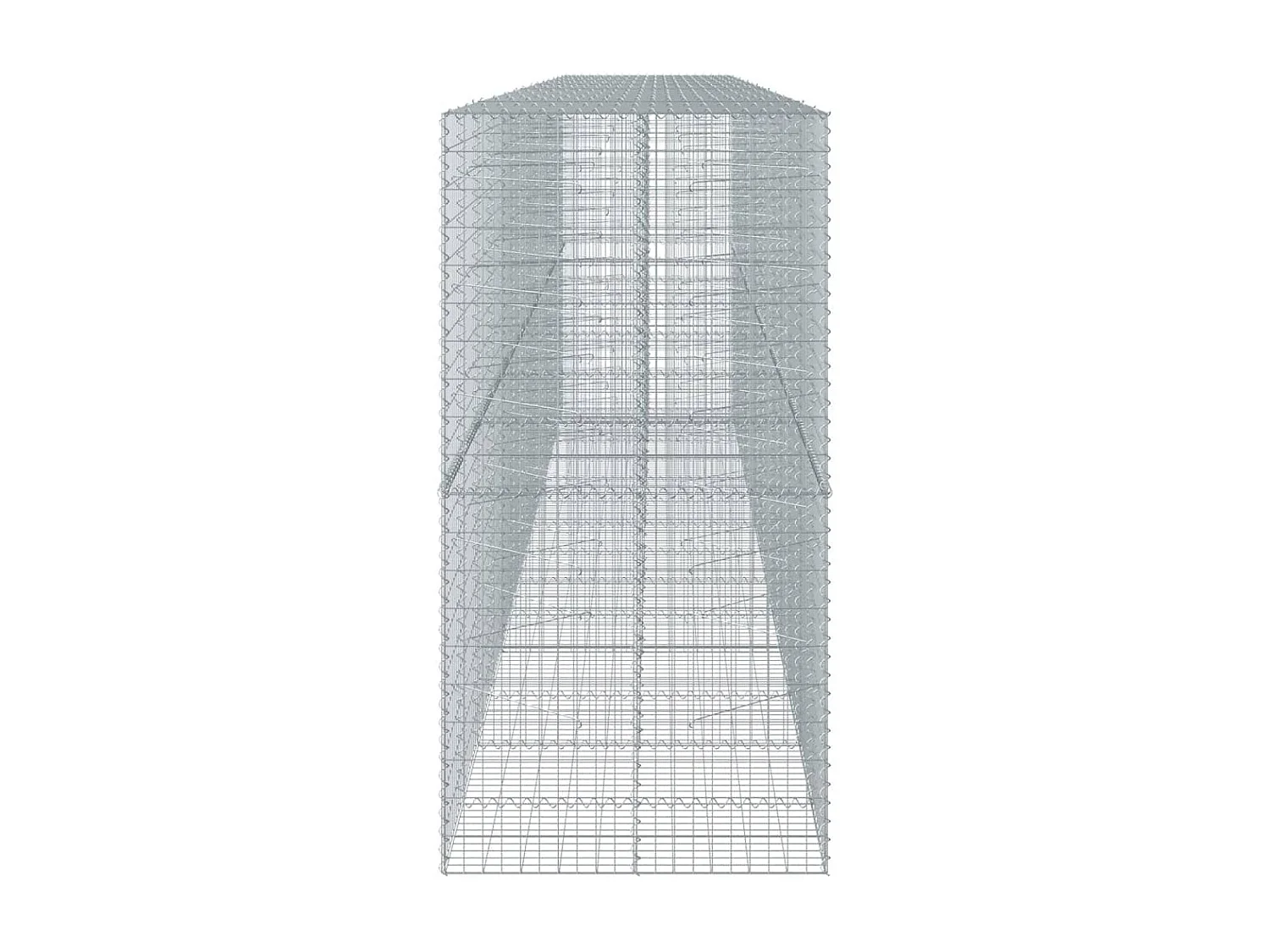 Gabione mit Deckel 700x100x200 cm Verzinktes Eisen