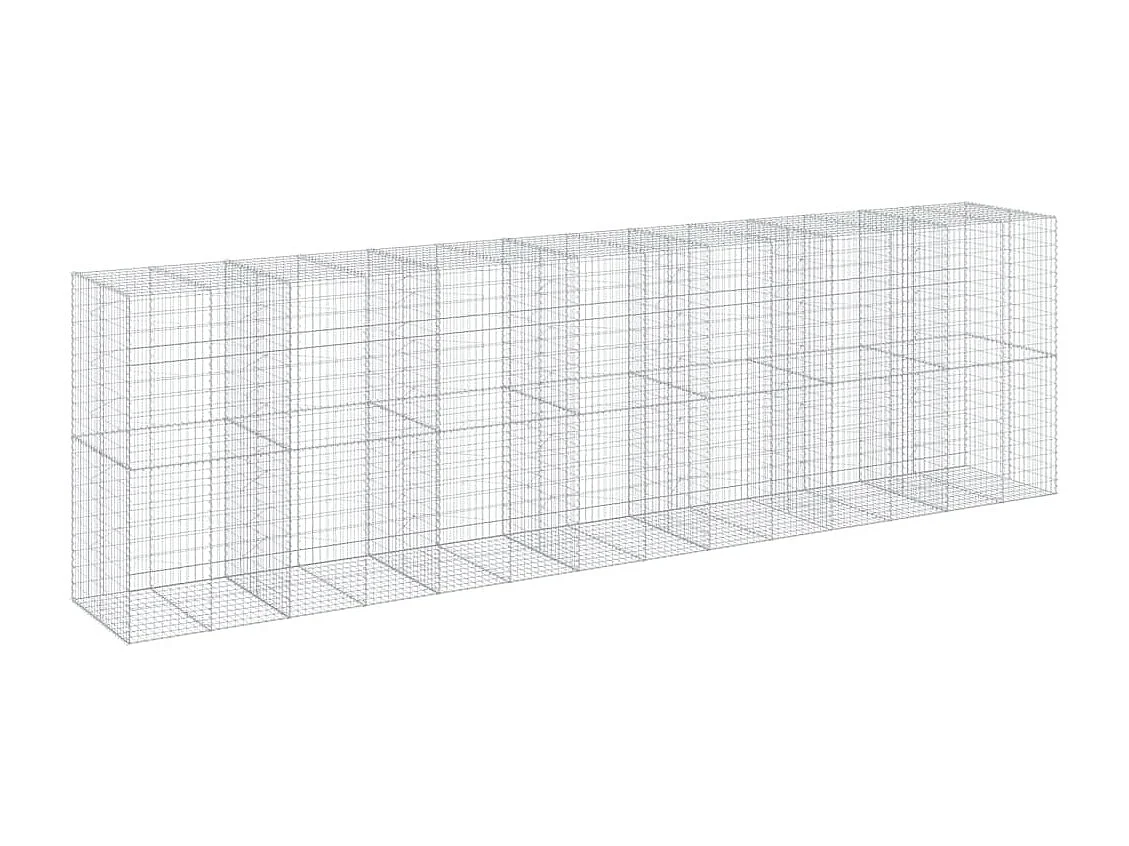 Gabione mit Deckel 700x100x200 cm Verzinktes Eisen