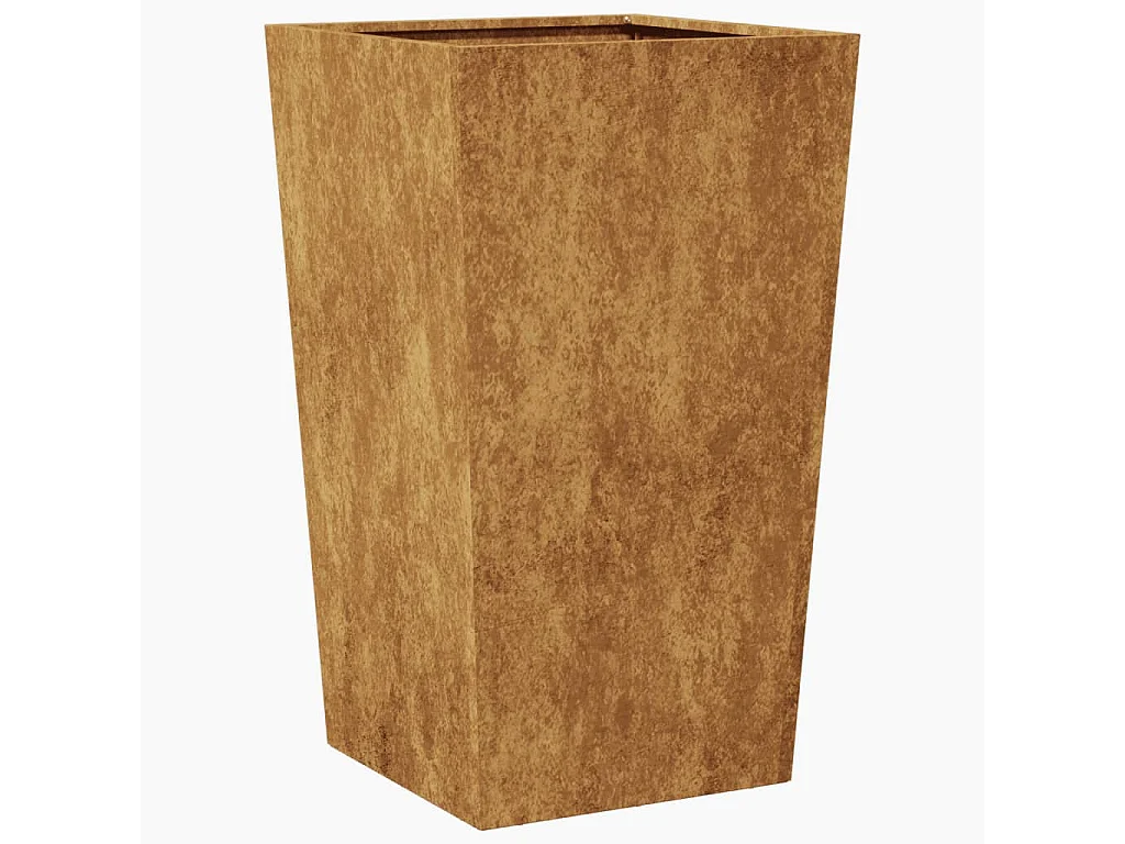 Jardinières 2 pcs 45x45x75 cm acier corten