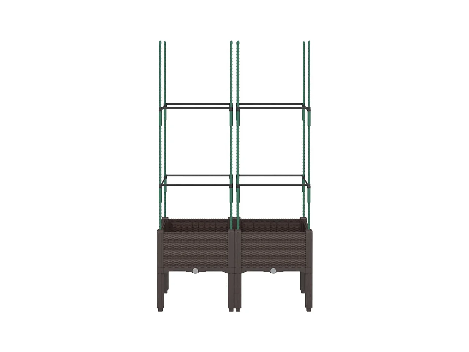 Fioriera da Giardino con Traliccio Marrone 80x40x142,5 cm in PP