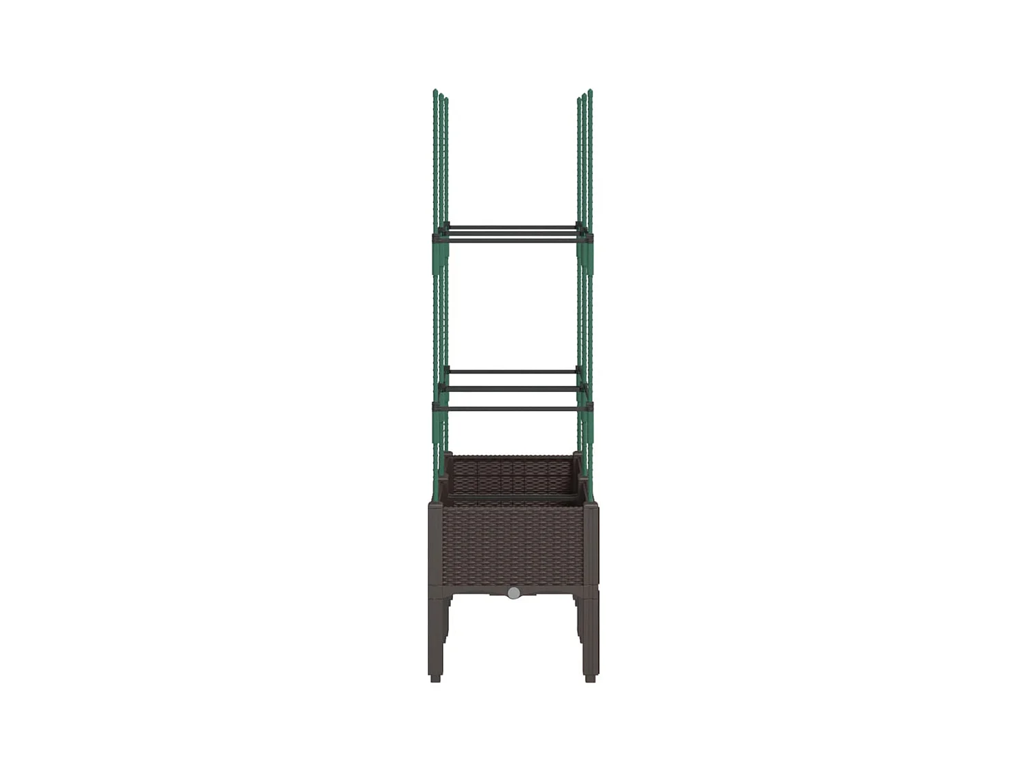 Fioriera da Giardino con Traliccio Marrone 80x40x142,5 cm in PP